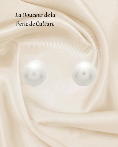 Boucles d'oreilles en Or 750/000 et perles de culture